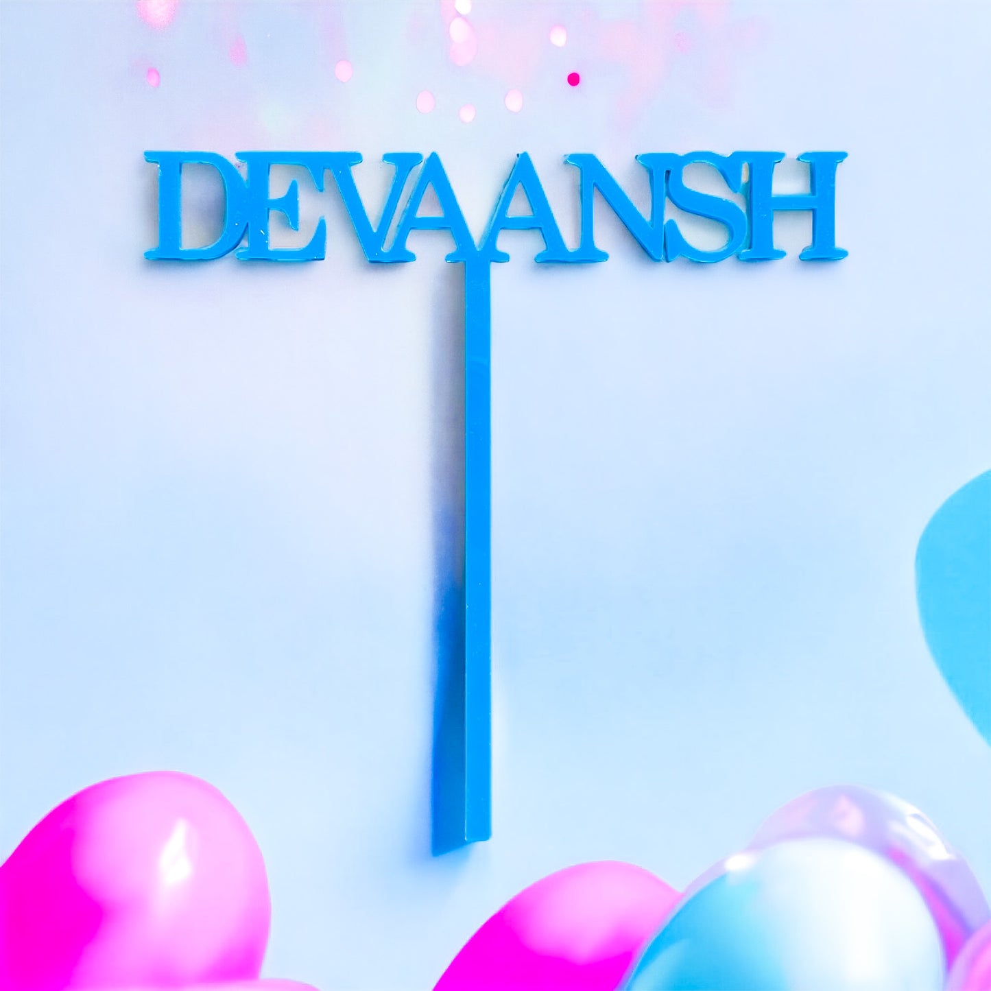 Acrylic name cake topper