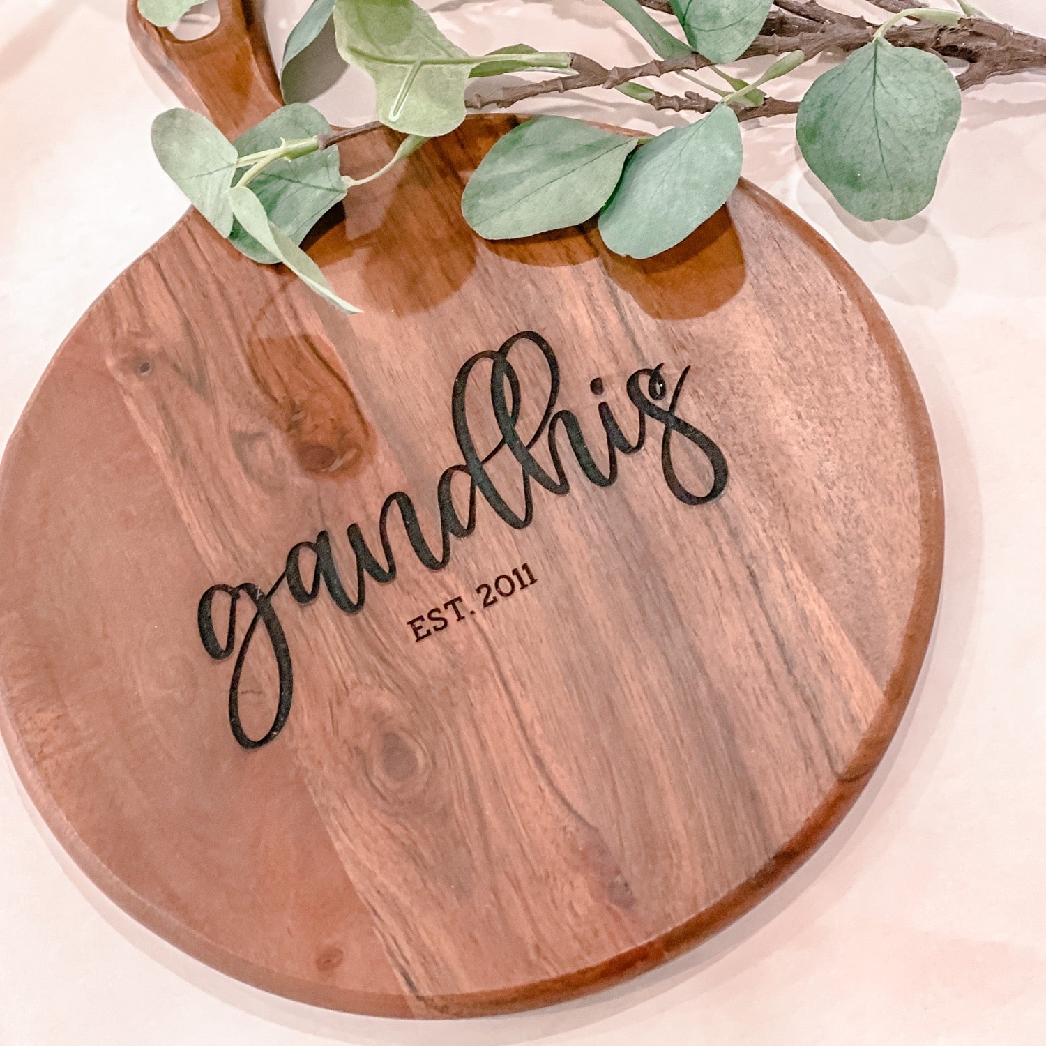 Round Charcuterie Board, Personalized