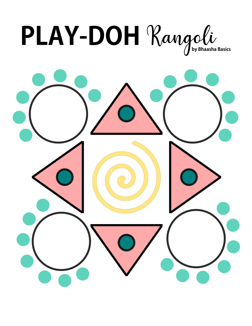 Play Doh Rangoli Template