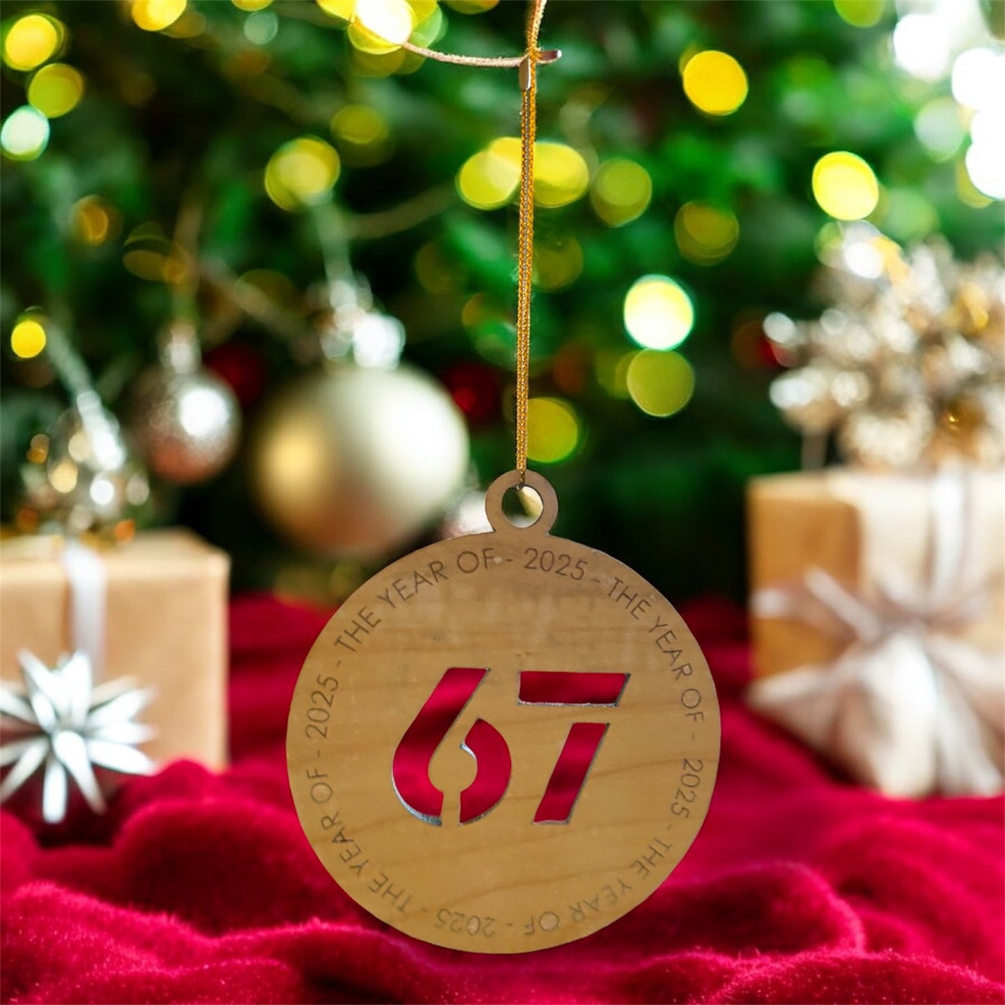 “67” Christmas ornament