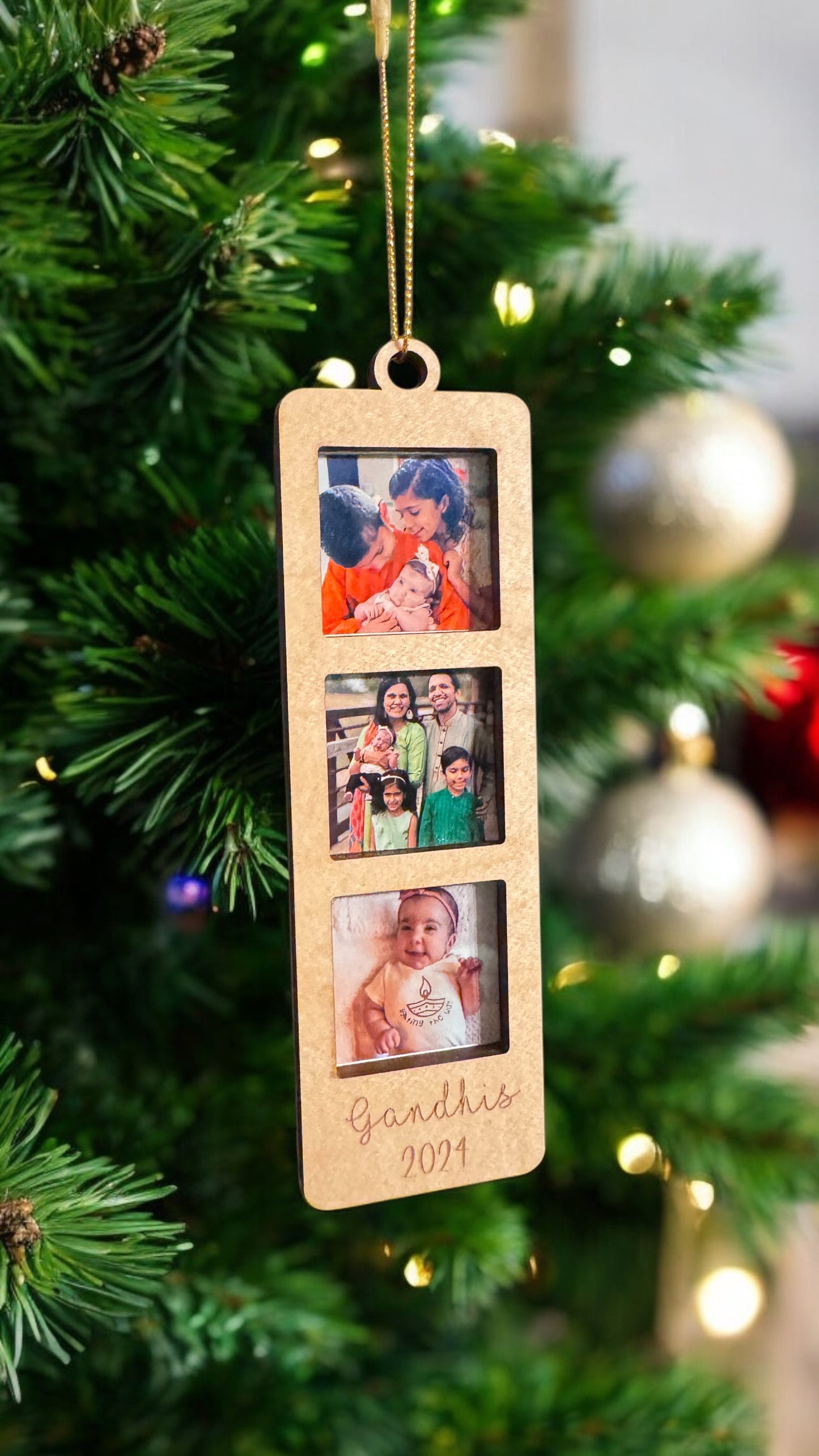 Photo Strip Christmas Ornament