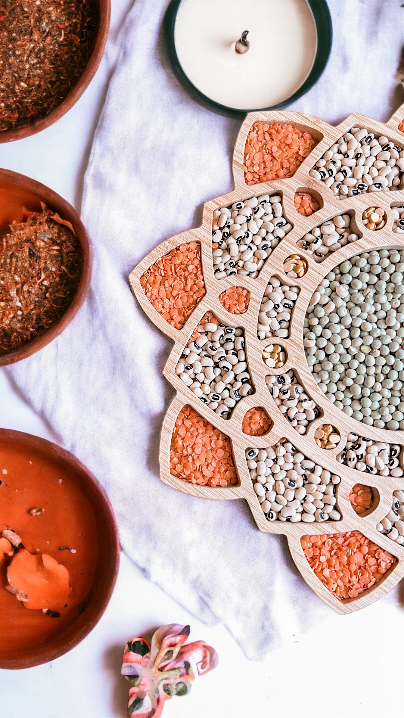 Eco-friendly Wooden Rangoli Tray