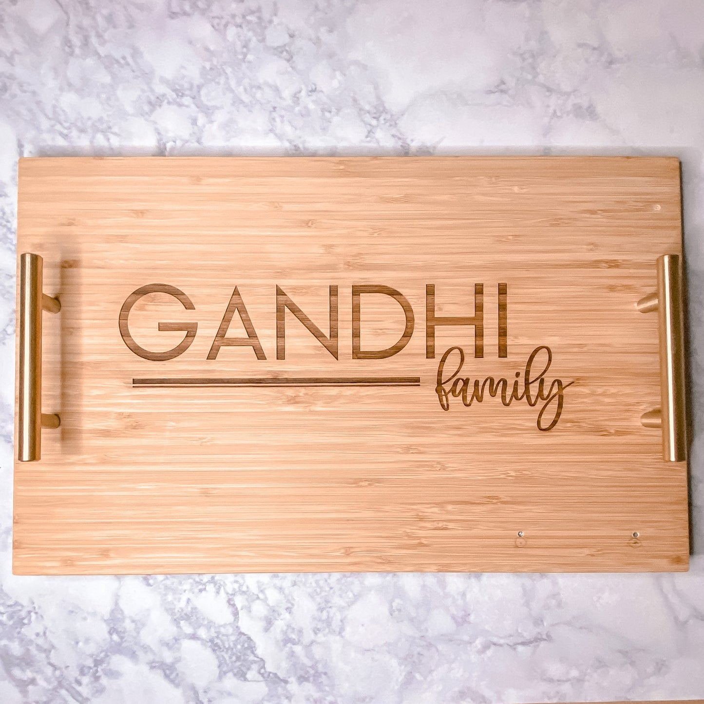 Bamboo Serving Tray, Personalized