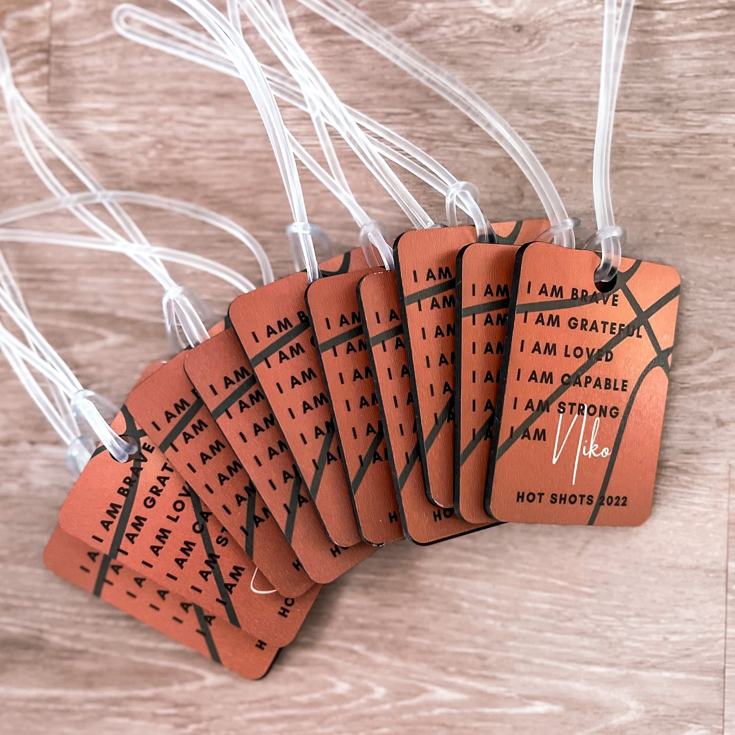 Sports Themed Backpack Affirmation Tags